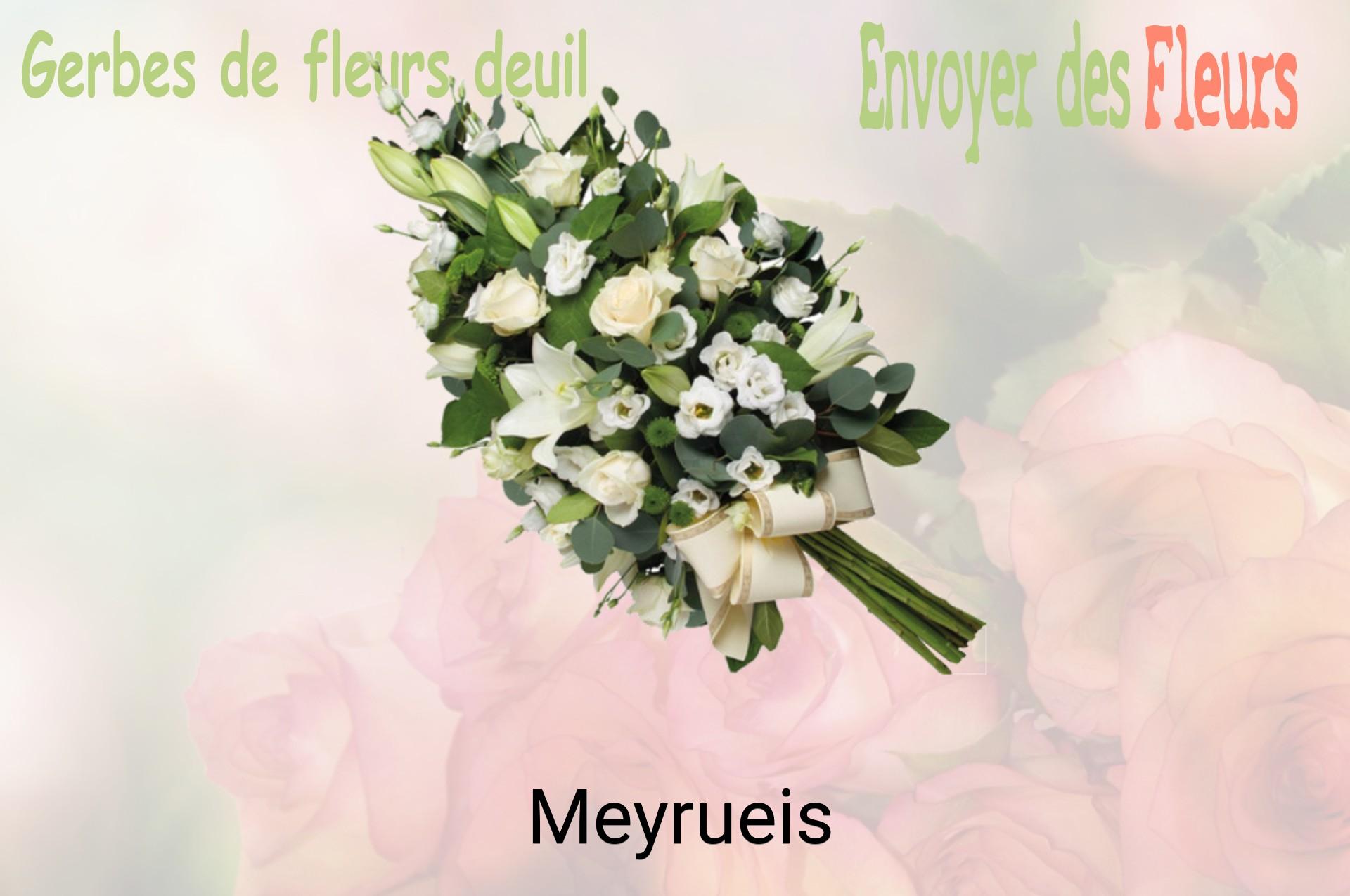 Gerbe de fleurs de deuil livrée à Meyrueis